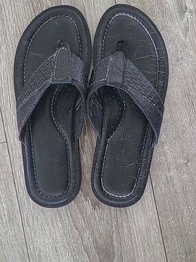 Tommy Bahama Black Men's Slide Sandals - Classic Comfort Sz 7